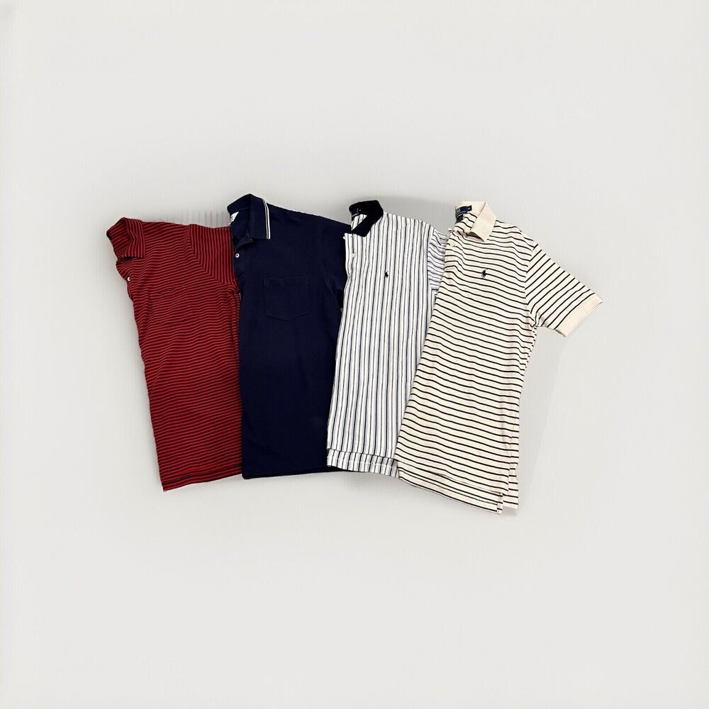 Lot of 4 Polo Ralph Lauren & Brooks Bros Short Sleeve Polo Shirts XL
